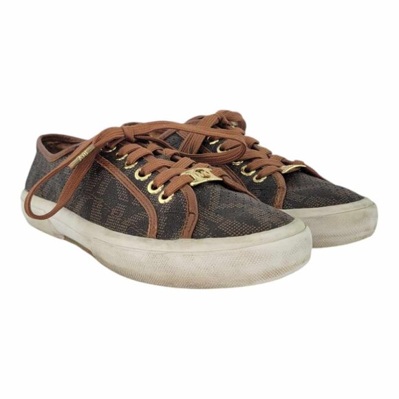 MICHAEL Michael Kors Boerum SIgnature Casual Lace Up Sneakers Sz 5M - Brown - Picture 4 of 11